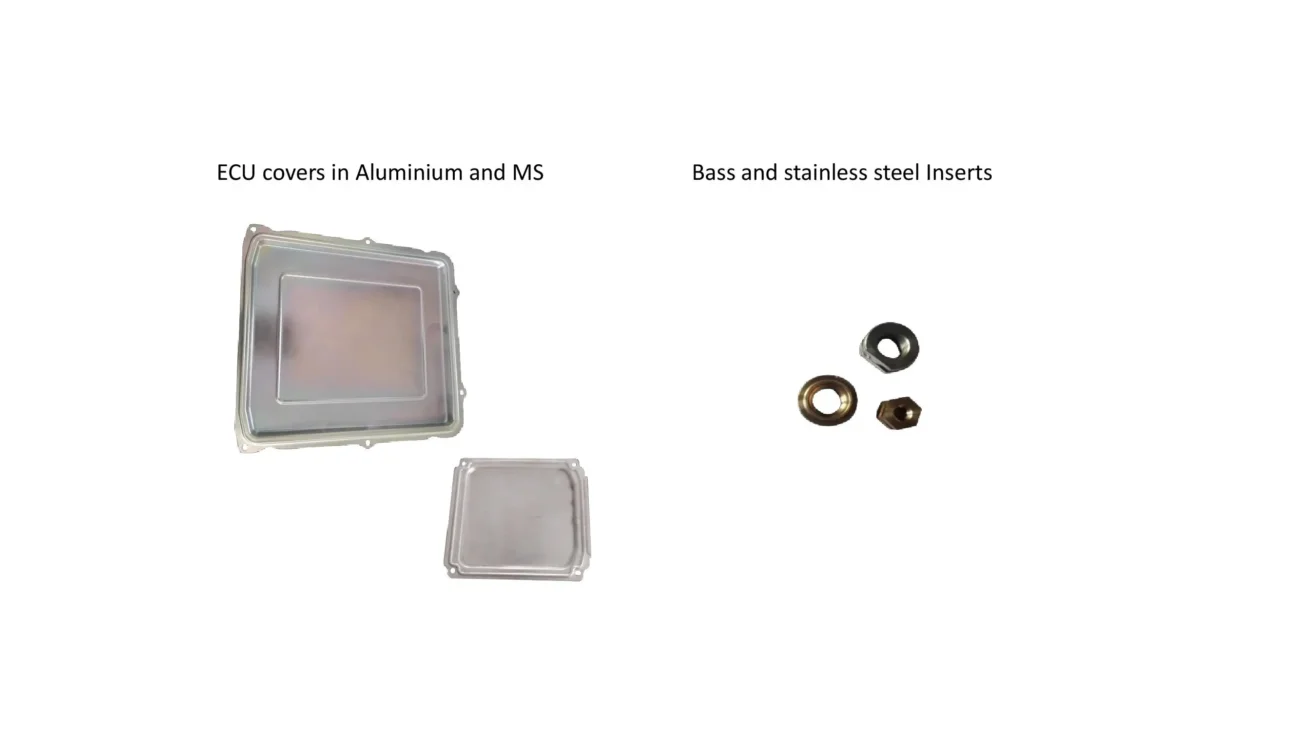 ECU covers inAluminiumand MS and Bass and stainless steel Inserts